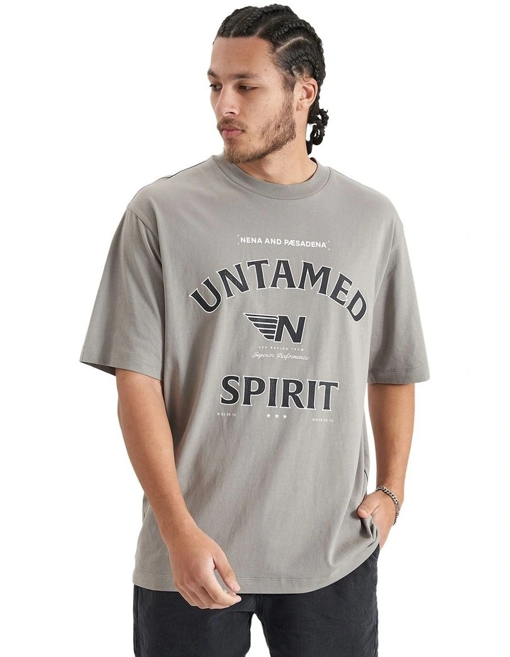 Untamed Heavy Oversized T-shirt in Moon Mist