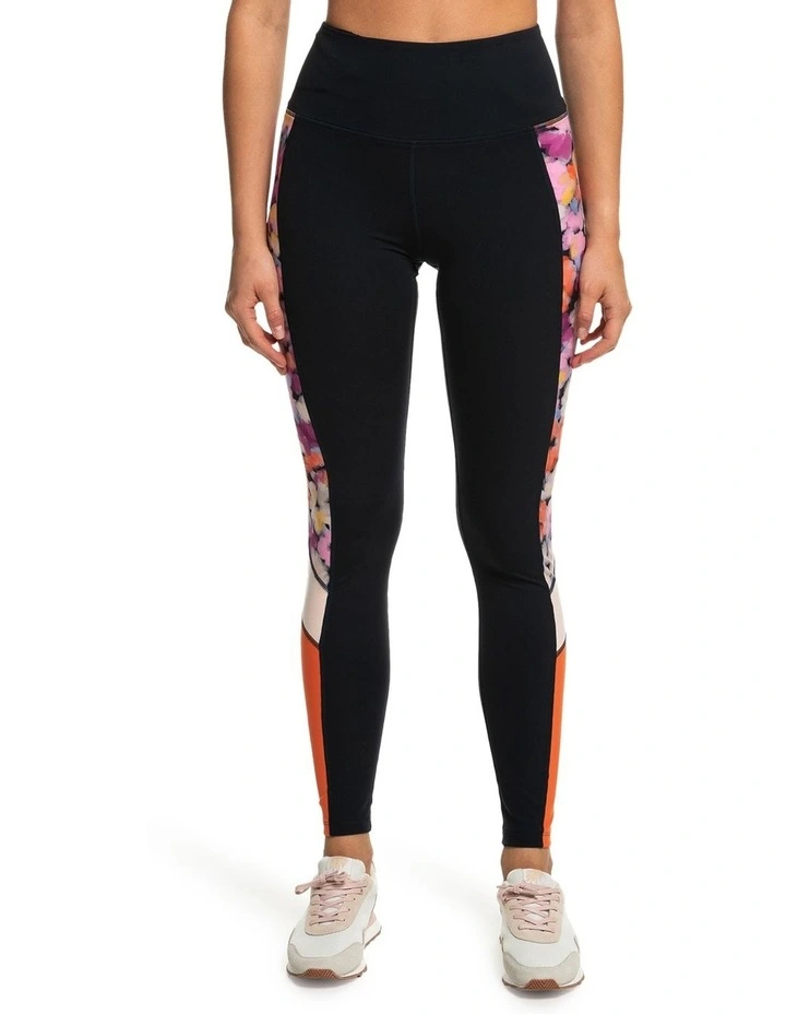Heart Into It Printed Technical Leggings in Anthracite