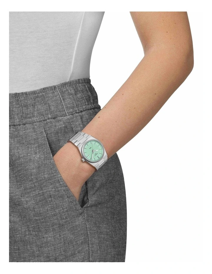 PRX 35mm T1372101109100 Watch in Light Green