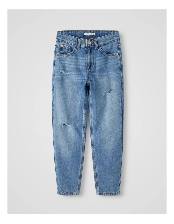 Silas Tapered Jeans in Medium Blue Denim