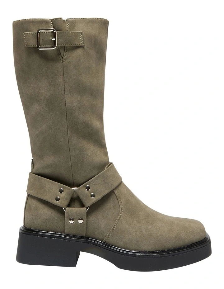 Engine Boots in Taupe Nubuck