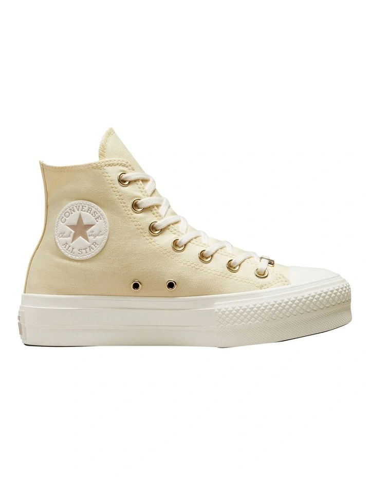 All Star Hi Top Lift Canvas in Cream