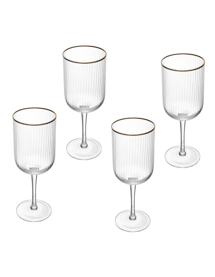 Sorrento Red Wine Glasses 4 Piece Set in Clear
