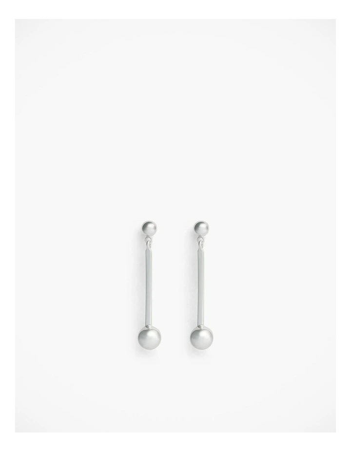 Bar Drop Earring in Silver