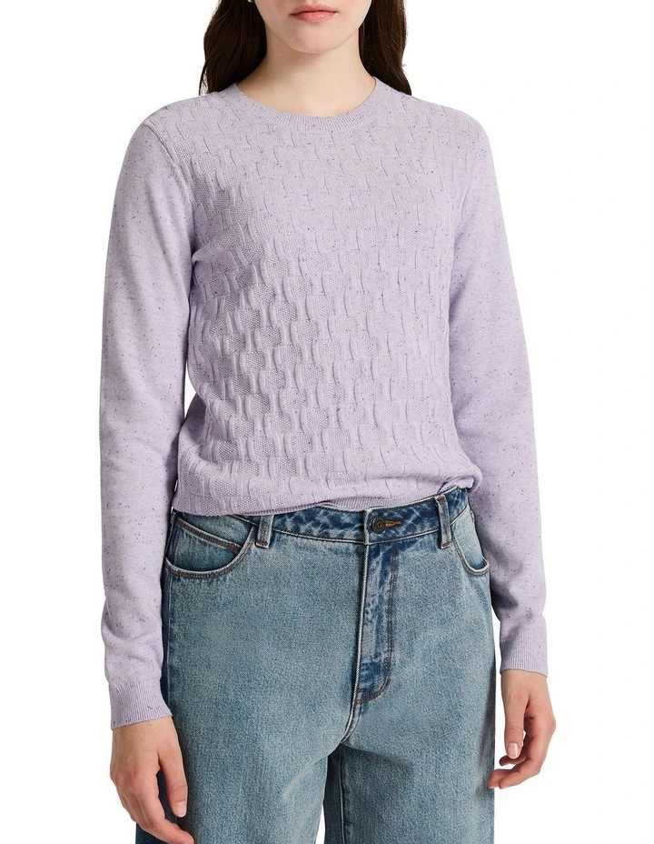 Willow Cotton Speckle Knit Top in Esme