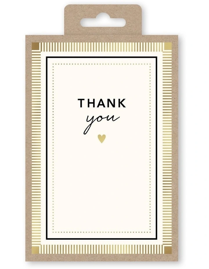 Thank You Note Cards Box of 10 in Multi