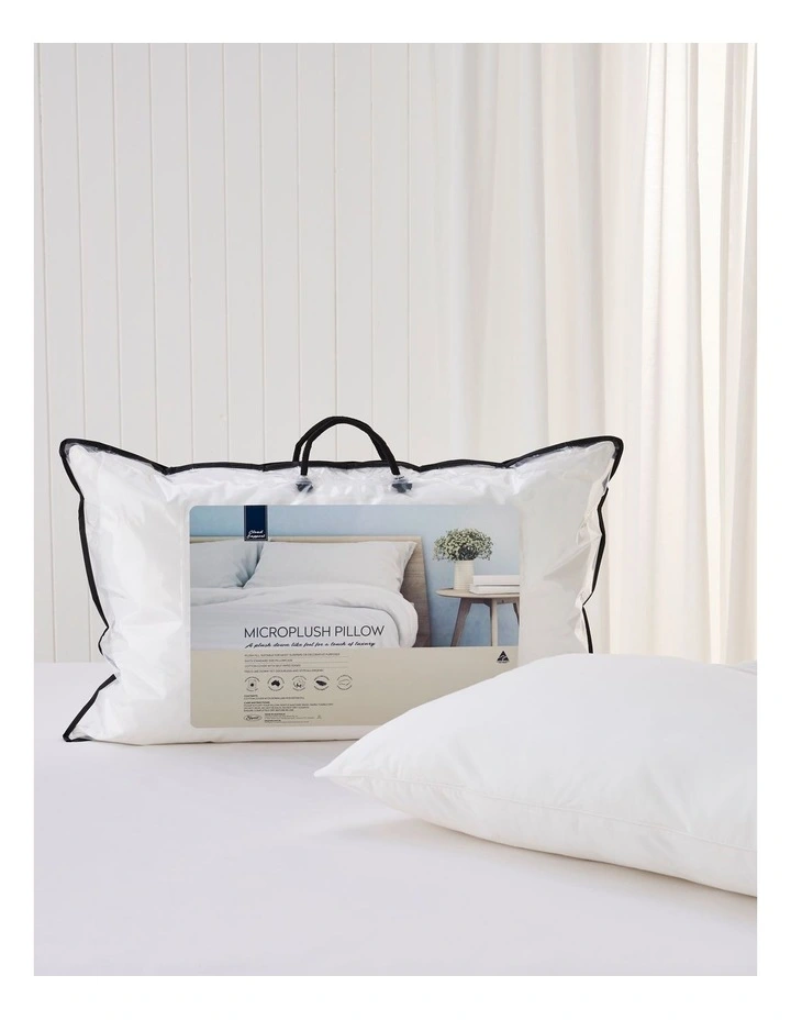 Cloud Support Microplush Standard Pillow in White