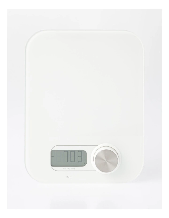 Battery Free Tempered Glass Scale in White
