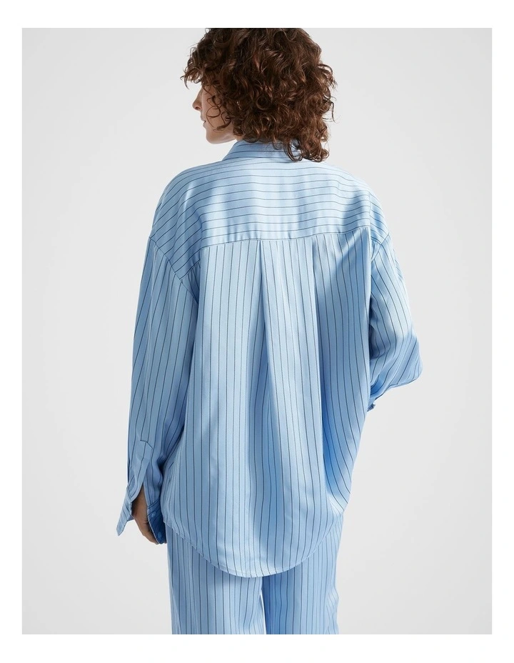 Pinstripe Pocket Shirt in Capri Stripe
