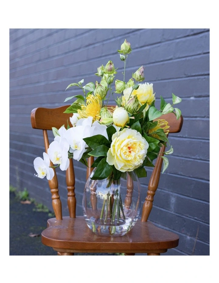 Orchid and Peony Mixed Arrangement Artificial Flower Plant Decor 46cm in Multi