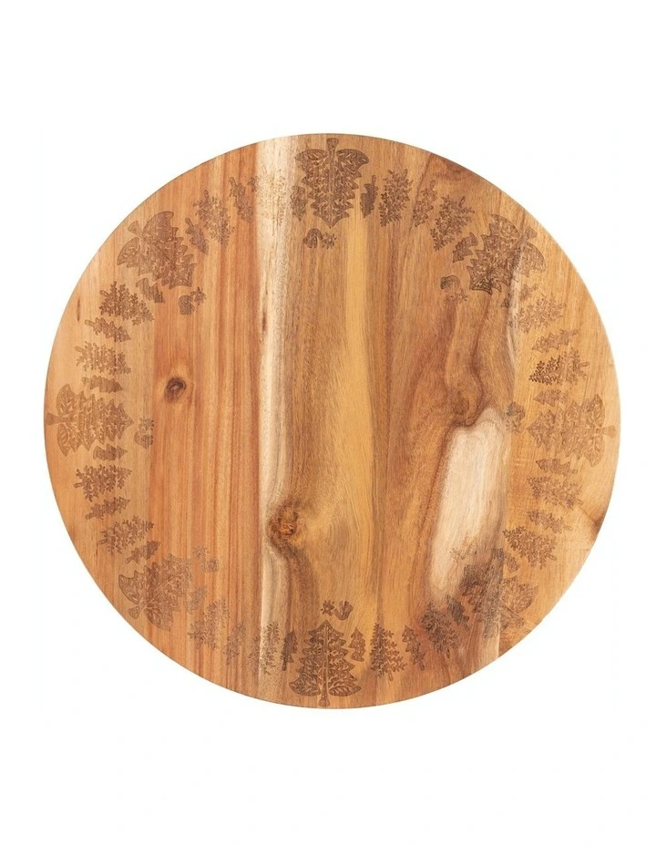 Wooden Trees Lazy Susan Tray 18 Inch