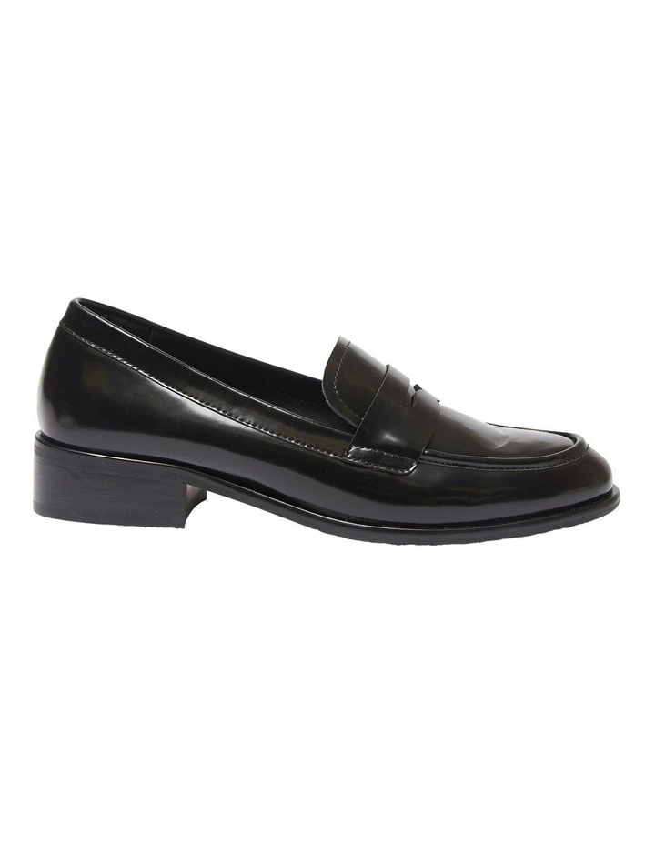 Kassidy Black Hi Shine Flat Shoes