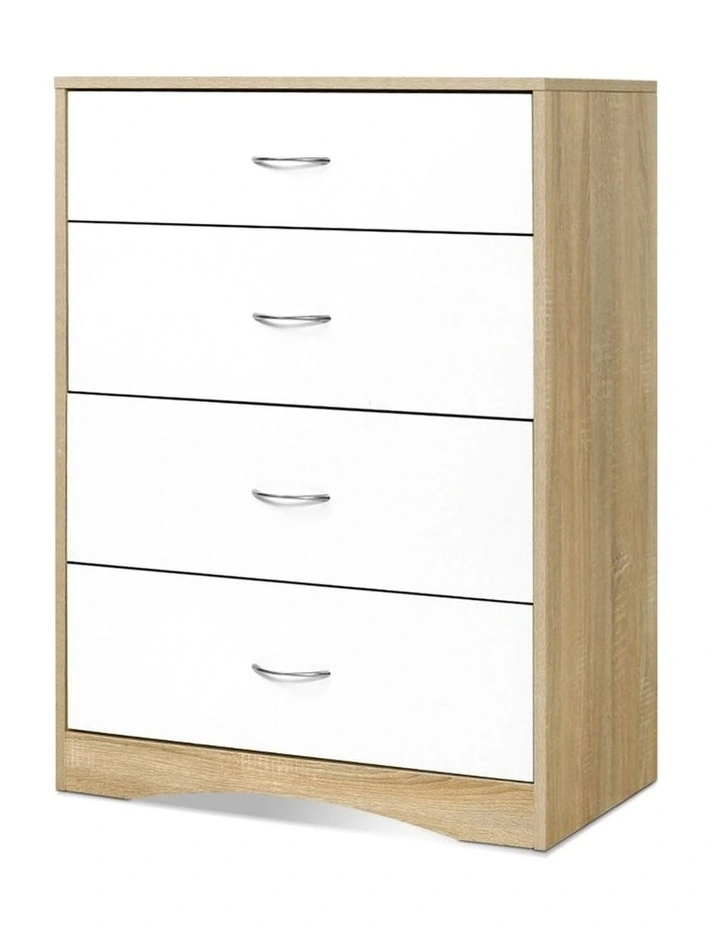 Chest of Drawers Tallboy Dresser Table Bedroom Storage White Wood Cabinet