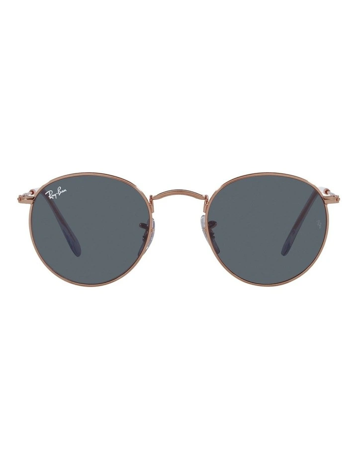 Round Metal Sunglasses in Rose Gold