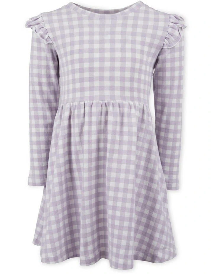 Checkers Dress (3-7 Years) in Purple