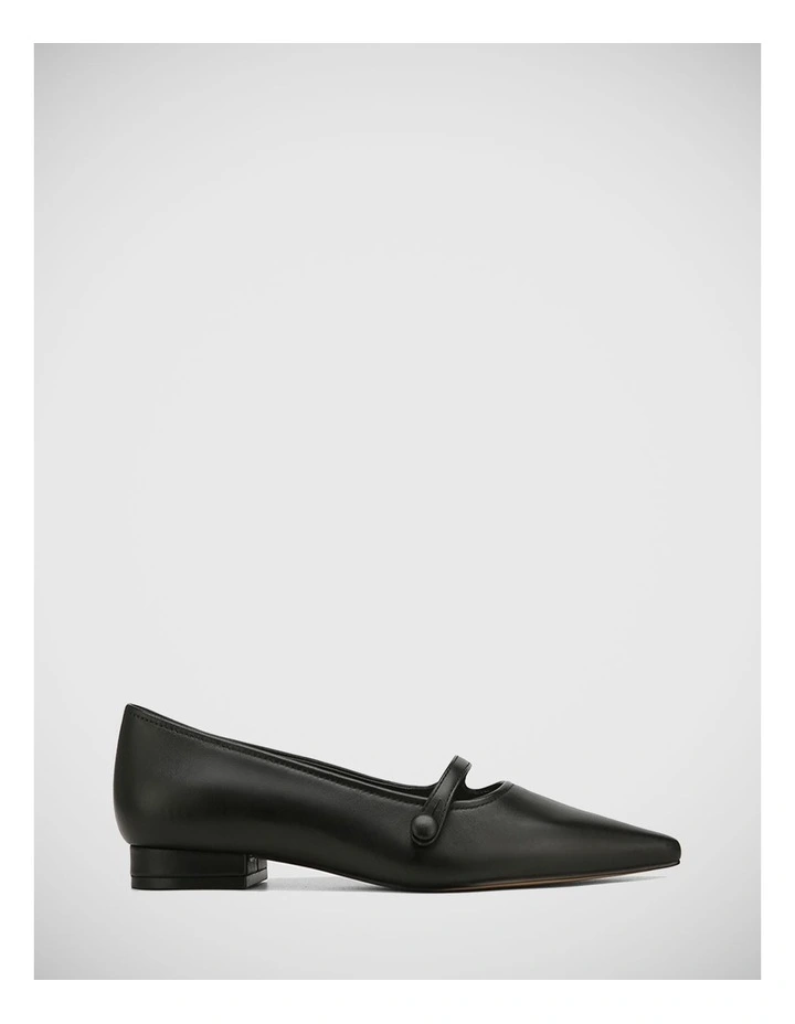 Milly Leather Flat in Black