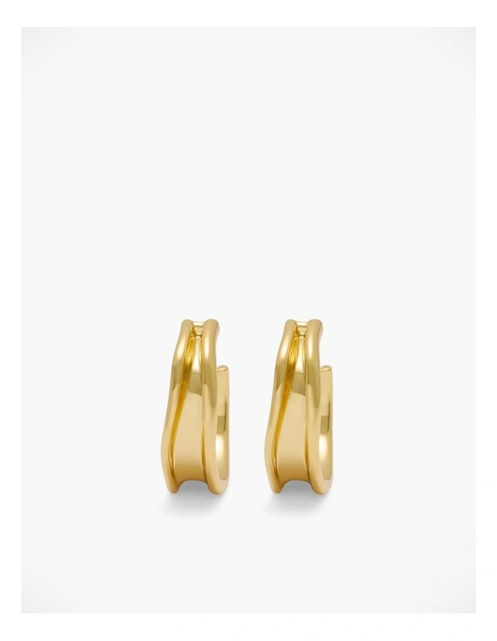 Sculptural Hoop Earrings in Gold
