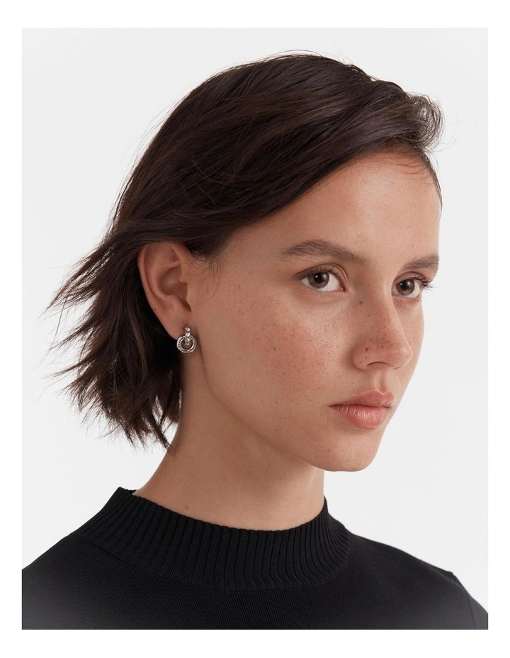 Circulate Stud Earrings in Silver