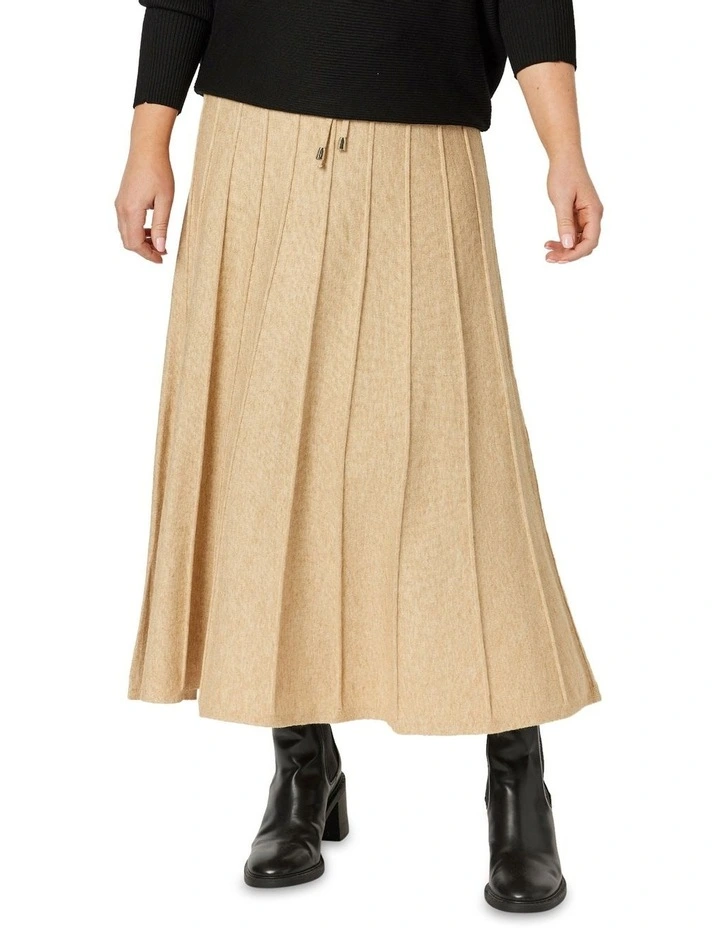 Kate Knit Skirt in Caramel