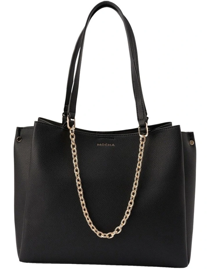 Sienna Stud Tote Bag in Black