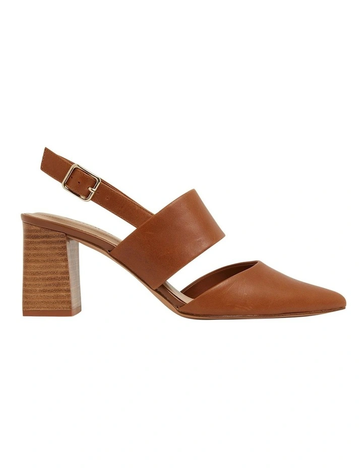 Kitson Heeled Shoes in Cognac Leather