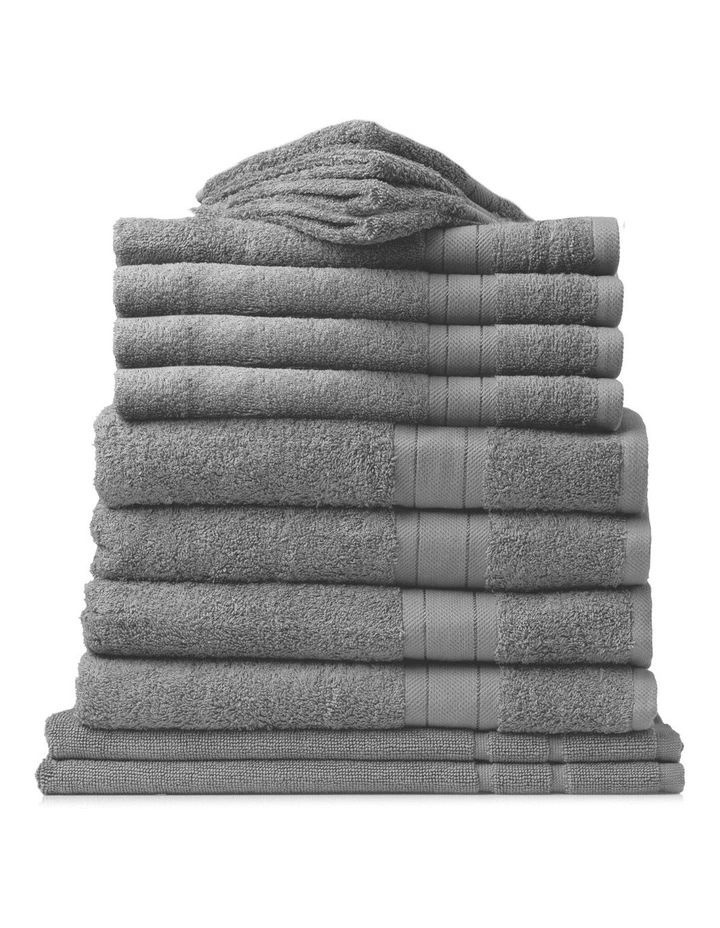 Royal Comfort Mirage 14 Piece Towel Set in Light Grey