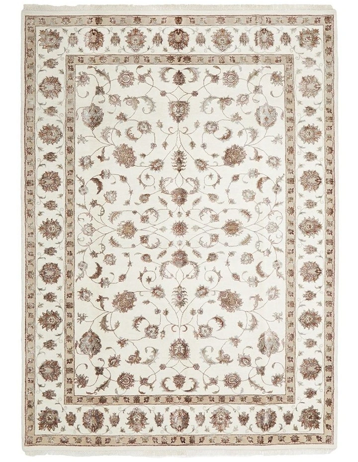 Indian Hand Knotted Wool With Silk Rug 295X195cm