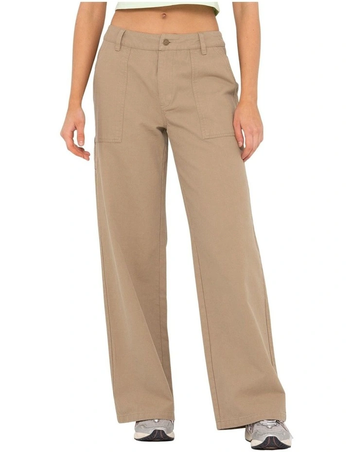 Billie Mid Rise Carpenter Pant in Khaki