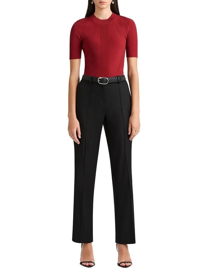 Deirdre Knit Tee in Cherry