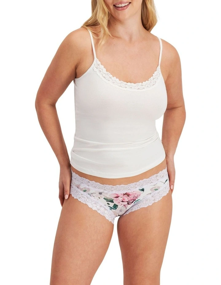 Parisienne Micro Bikini Brief in Pressed Garden