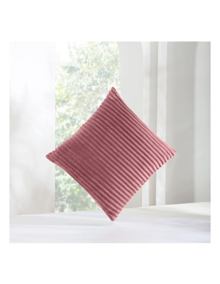 Embossed Teddy Fleece Cushion 45x45cm in Blush