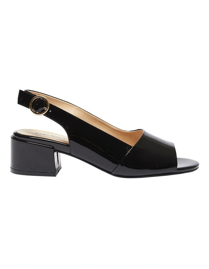 Macy Sandals in Black Patent Leather