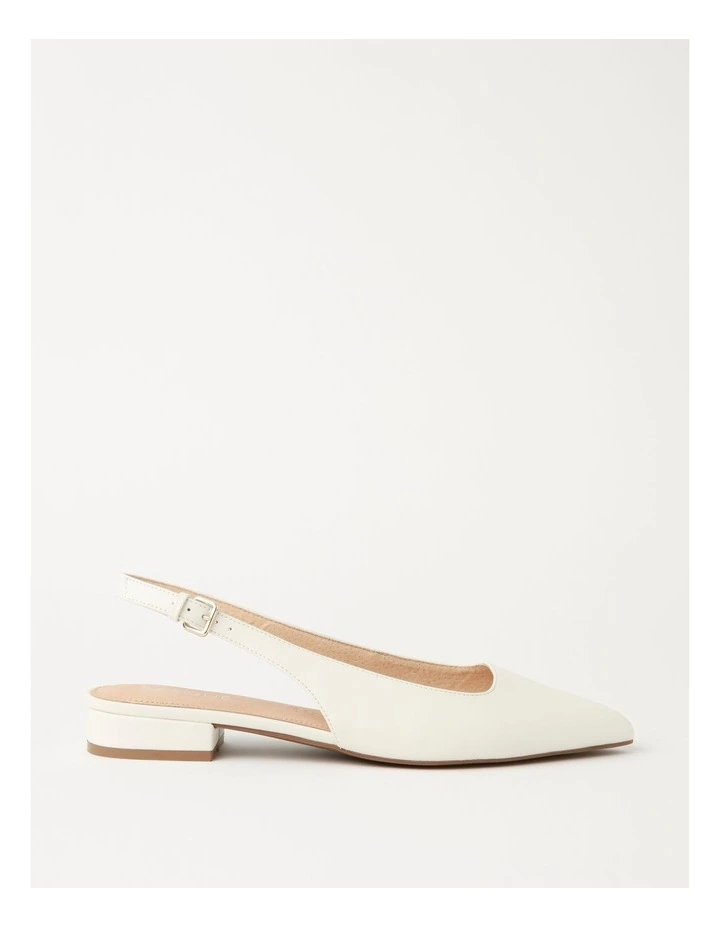 Samantha Flat Shoe in White