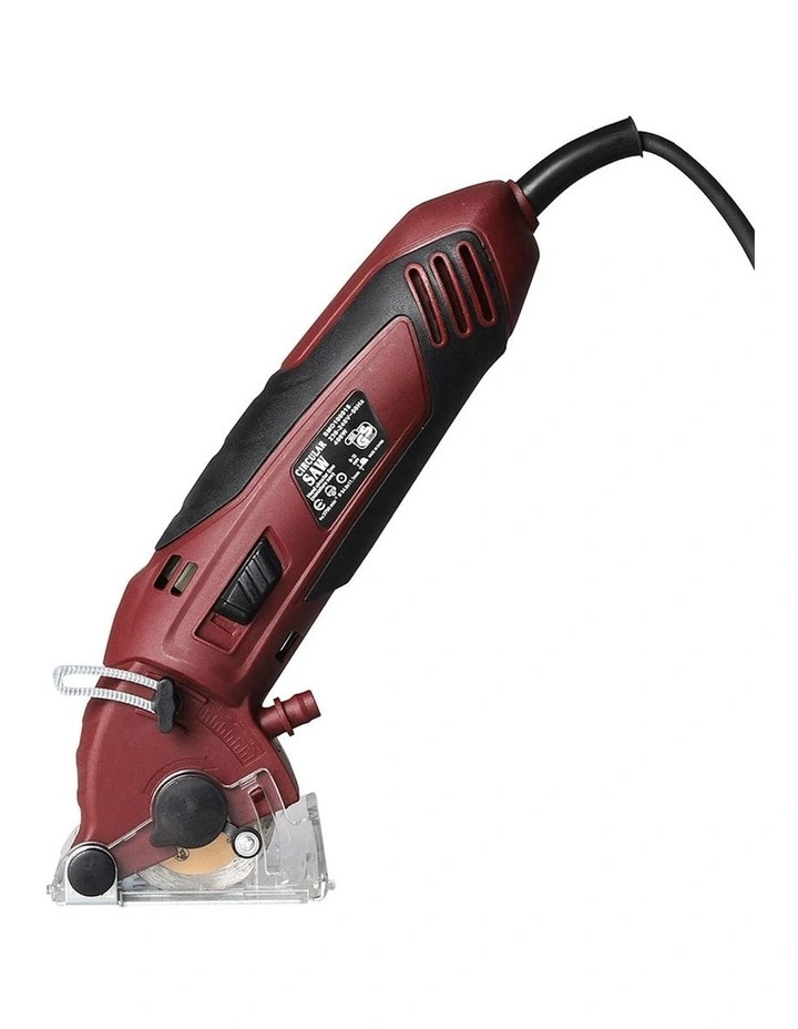 Circular Saw Electric Wood Cutting Workshop 3 Blades 400W Sheet PVC in Red