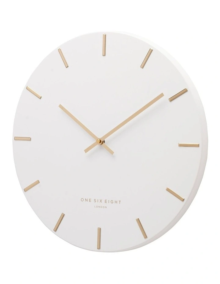 Luca White 40cm Silent Wall Clock
