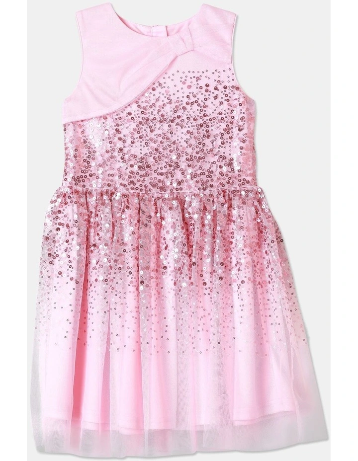 Amelia Pleate Dress In Light Pink