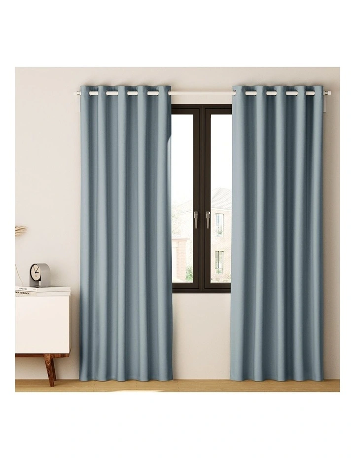 2X Blockout Curtain Eyelet in Grey