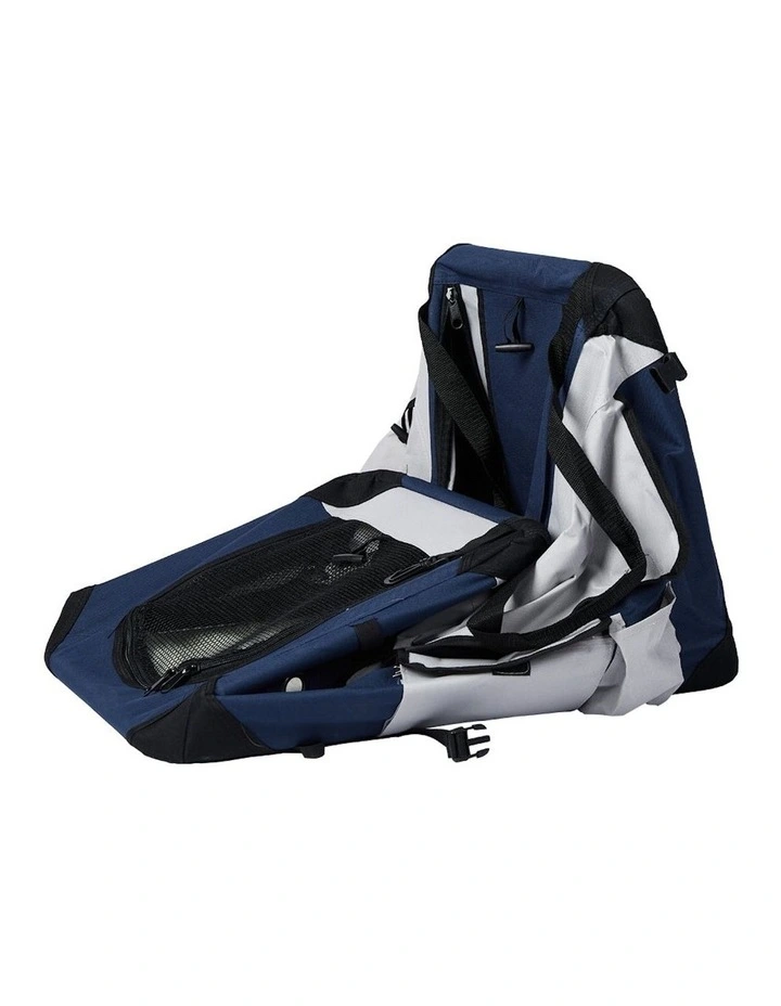 Spacious Outdoor Travel Hand Portable Crate Pet Carrier Bag XL in Blue