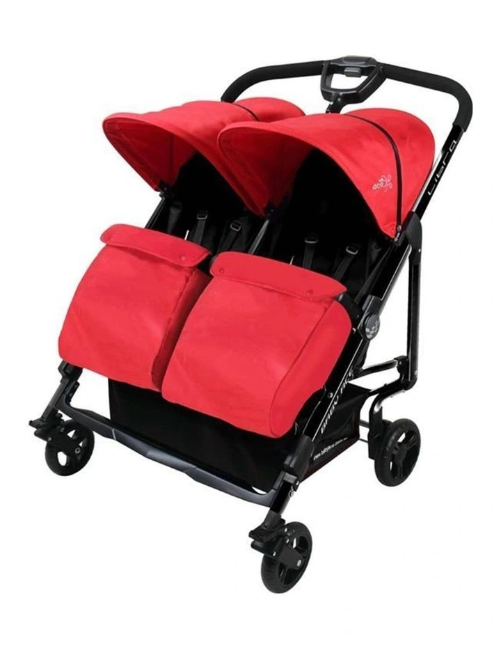 Baby Ace Libra Twin Stroller Red