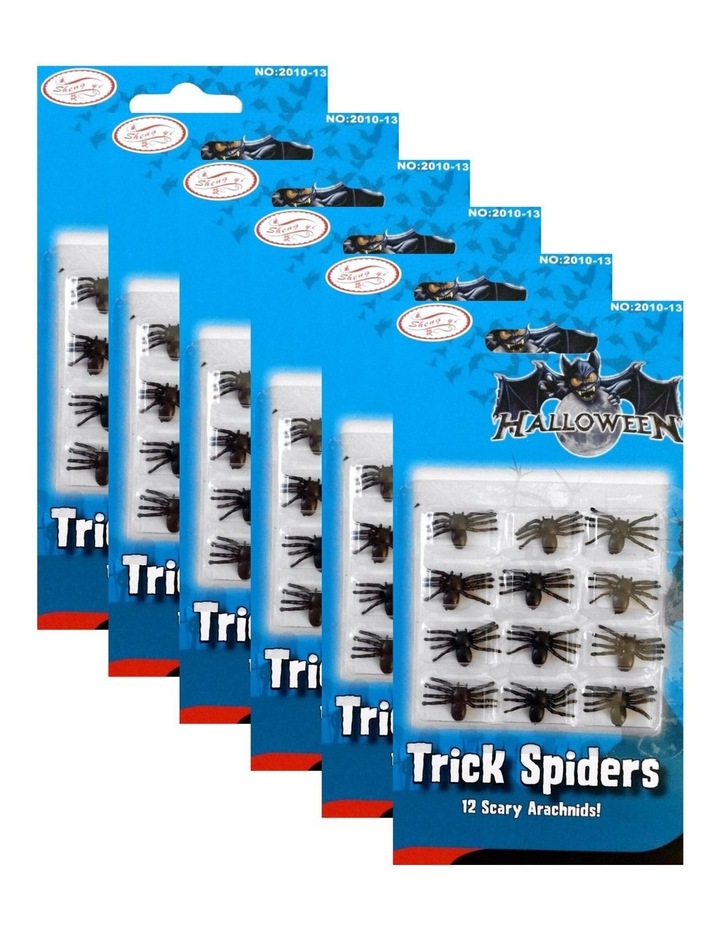 Mini Fake Spiders Trick Toy x5 Pack in Black