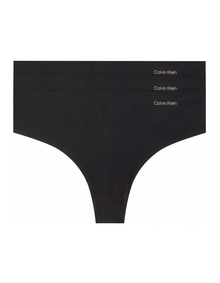 Invisibles Micro Thong 3 Pack in Black