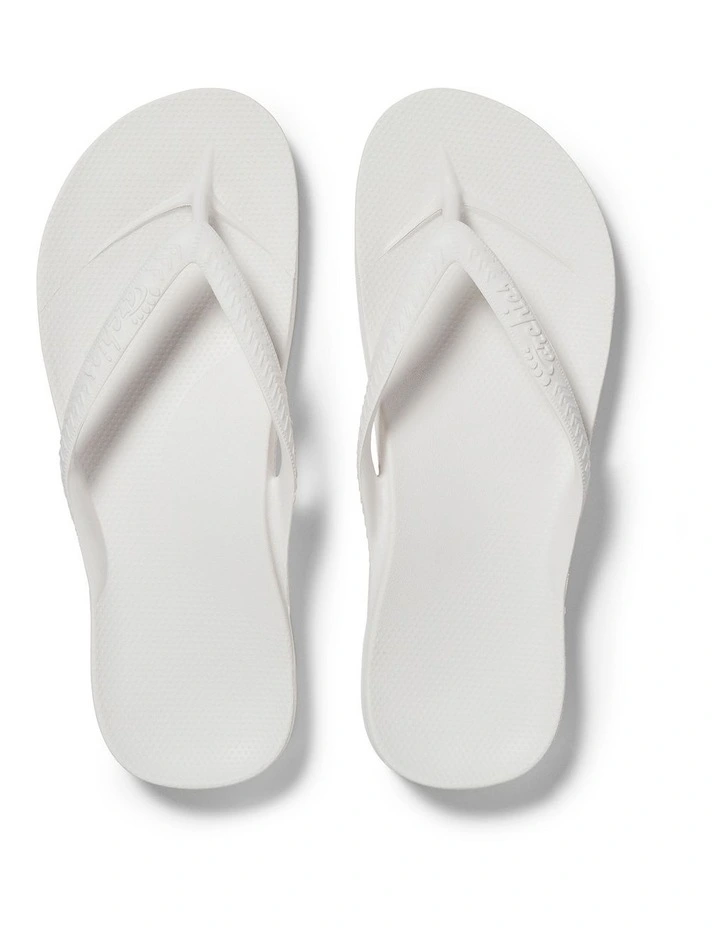 Arch Support Thongs in White