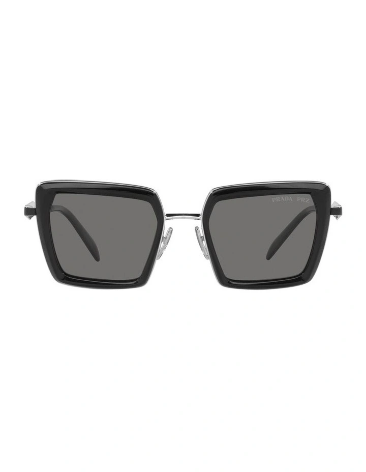 0PR 55ZS Polarised Sunglasses in Black