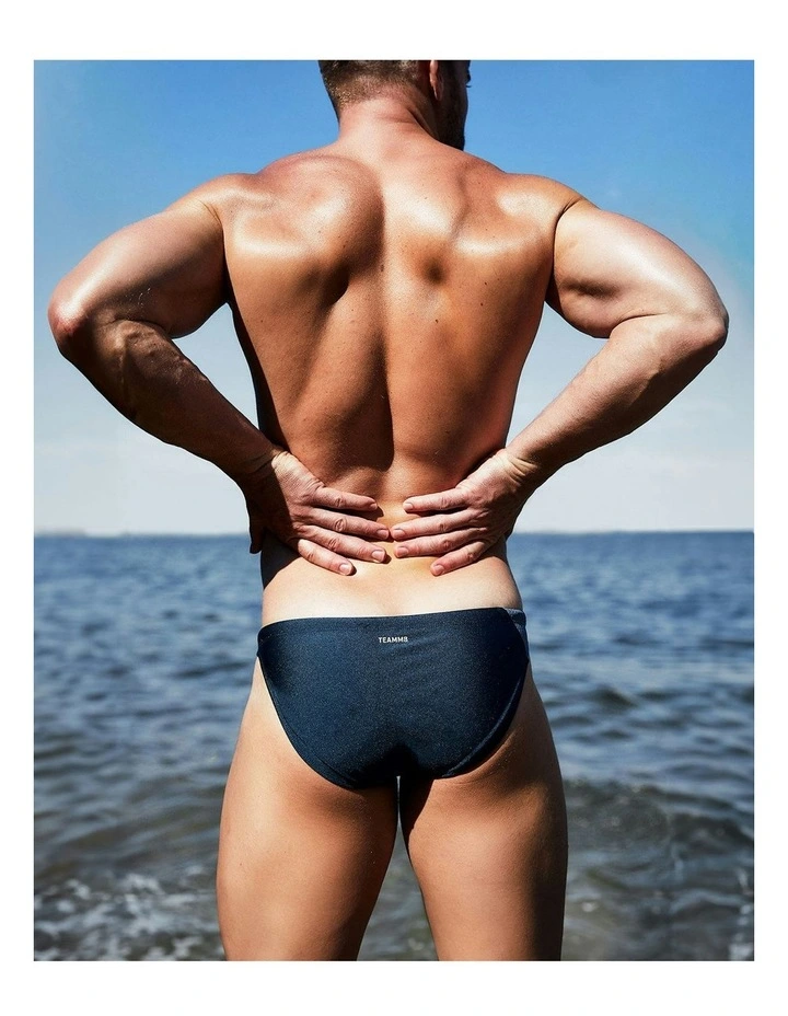 Bass Mesh Swim Brief in Steel Blue
