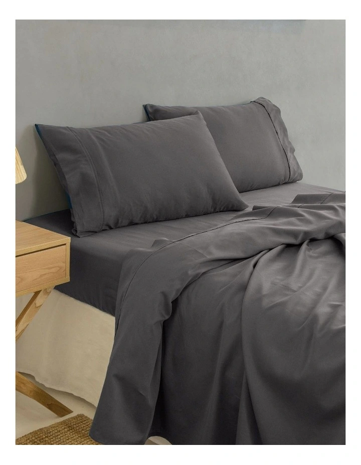 Balmain 1000TC Bamboo Cotton Sheet Set in Pewter