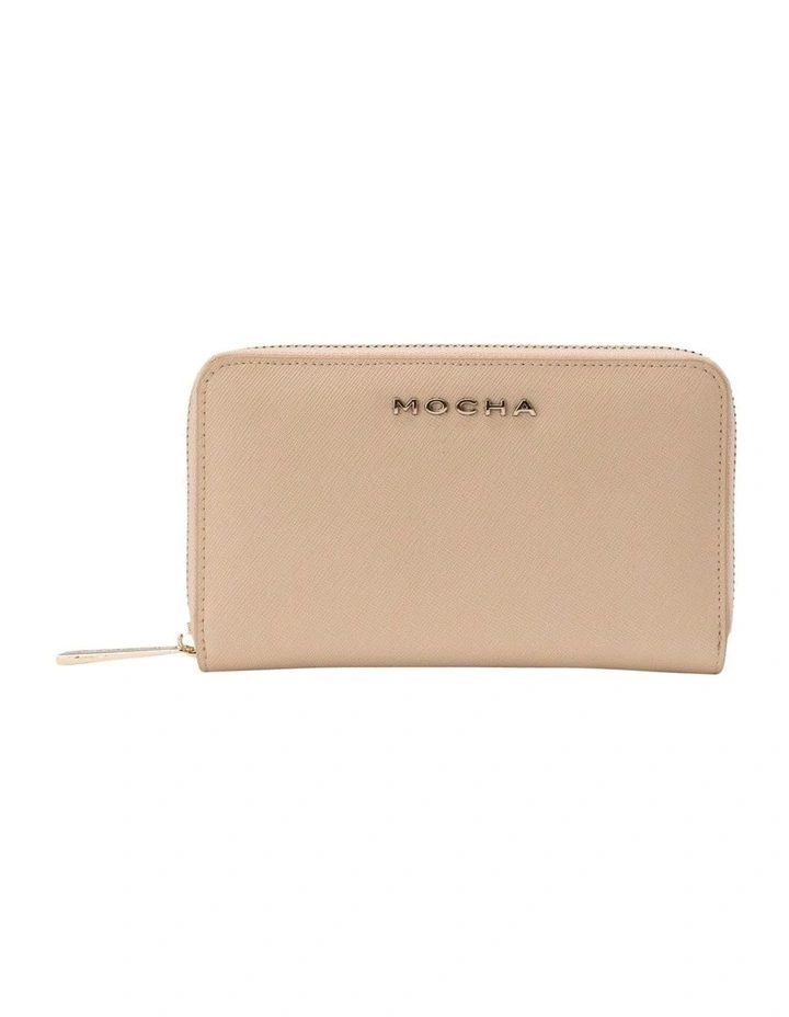 Kristin Leather Wallet in Cream