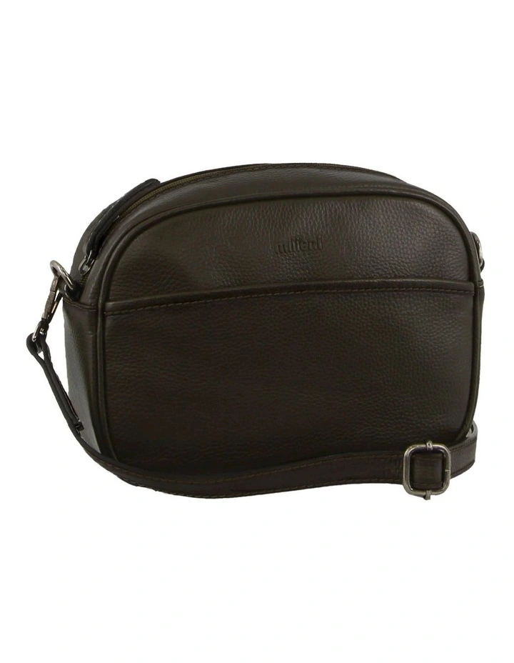 Nappa Leather Cross-Body Bag/Clutch in Grape Leaf