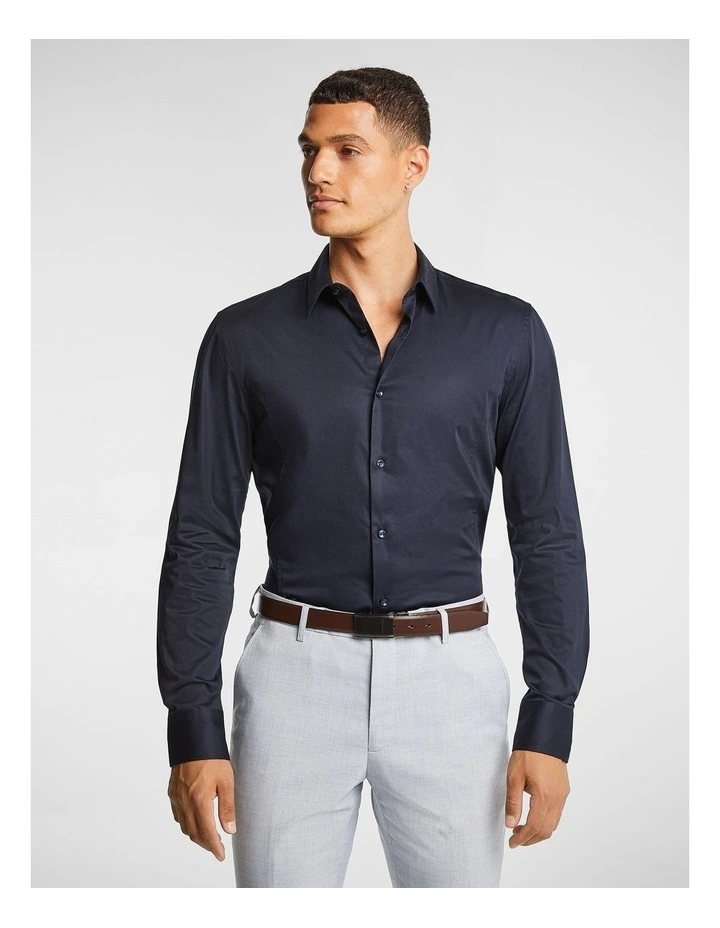 Hulk Muscle Fit Dress Shirt in Navy