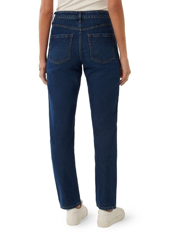 Niki Ankle Straight Leg Jeans in Blue