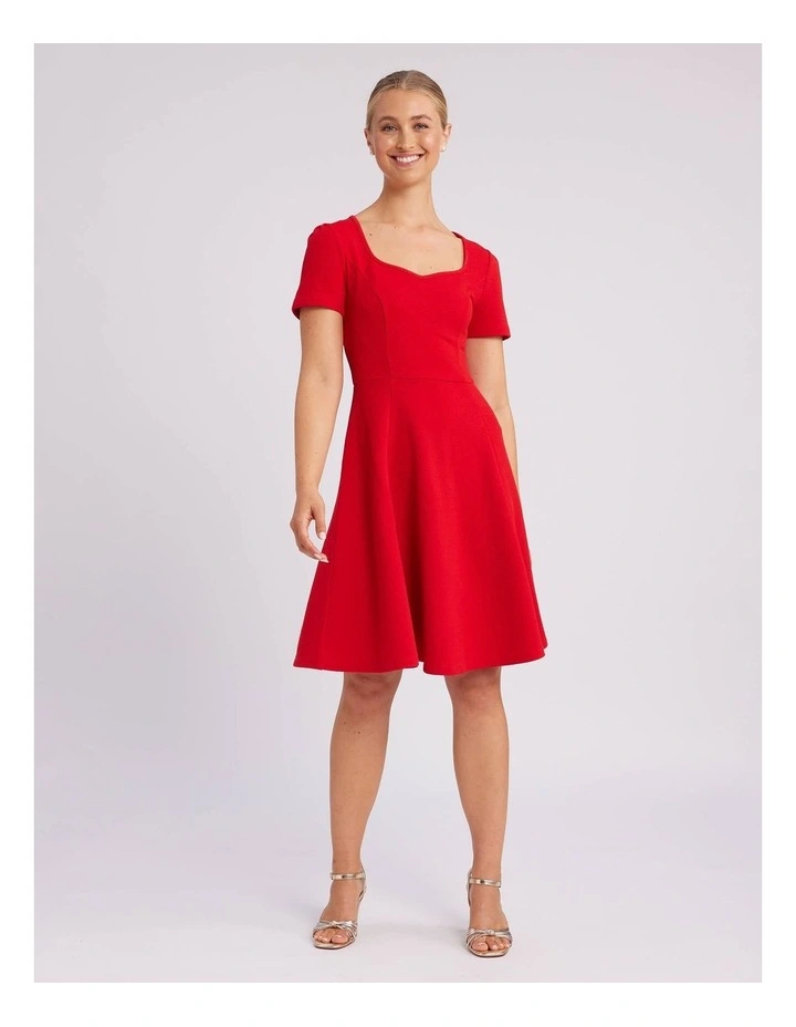 Tilda Jersey Dress in Red